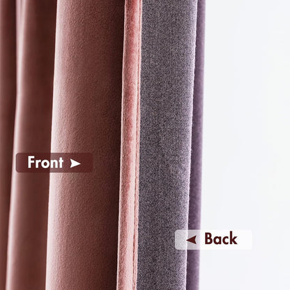 MIULEE Dusty Rose Pink Velvet Curtains 84 Inches Long, Thermal Insulated Blackout Drapes for
