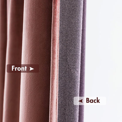 MIULEE Dusty Rose Pink Velvet Curtains Thermal Insulated Blackout Curtain Drapes for Bedroom Living