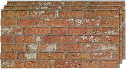 IZODEKOR 3D Wall Panels Brick Effect - Cladding, Stone Look, Styrofoam Facing for Living Room