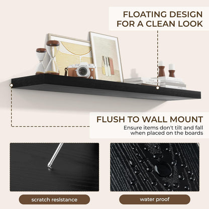 RICHFOCUS 55Inch Floating Shelves for Wall 1 Pack Shelves for Bedroom|Kitchen|Bathroom Wall Mounted