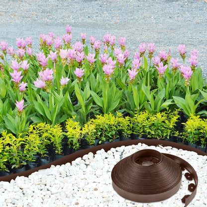 Sasylvia 2.5'' x 200' Landscape Edging Kit Edging Border Coil Include Anchoring Spikes 10