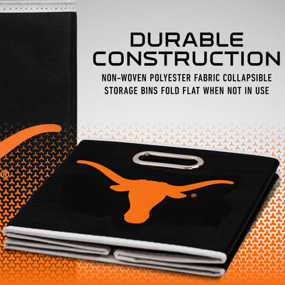 Franklin Sports NCAA Storage Bin - Cube Organizer - Texas
