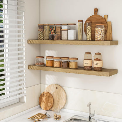 RICHFOCUS 48Inch Floating Shelves for Wall 1 Pack Shelves for Bedroom|Kitchen|Bathroom Wall Mounted