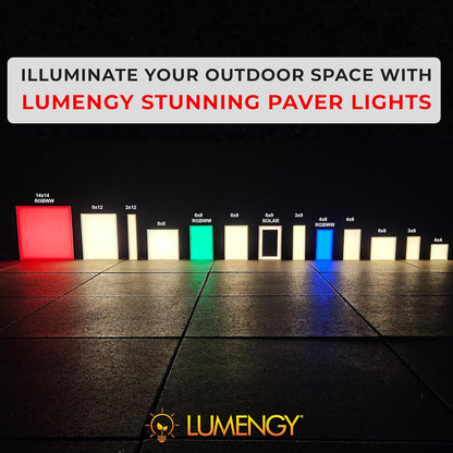 LUMENGY Paver Light 9×12 Inch (8.85 inch X 11.81 inch), Warm White Glare-Free Illumination for