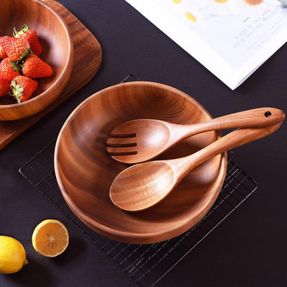 Wooden Spoons for Cooking,GUDAMAYE 10 PCS Wooden Kitchen Utensils Set,Wooden Cooking Utensils For