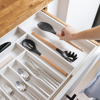 Premium Silverware, Flatware and Utensil Organizer for Kitchen Drawers, Food-Safe Contract Grade