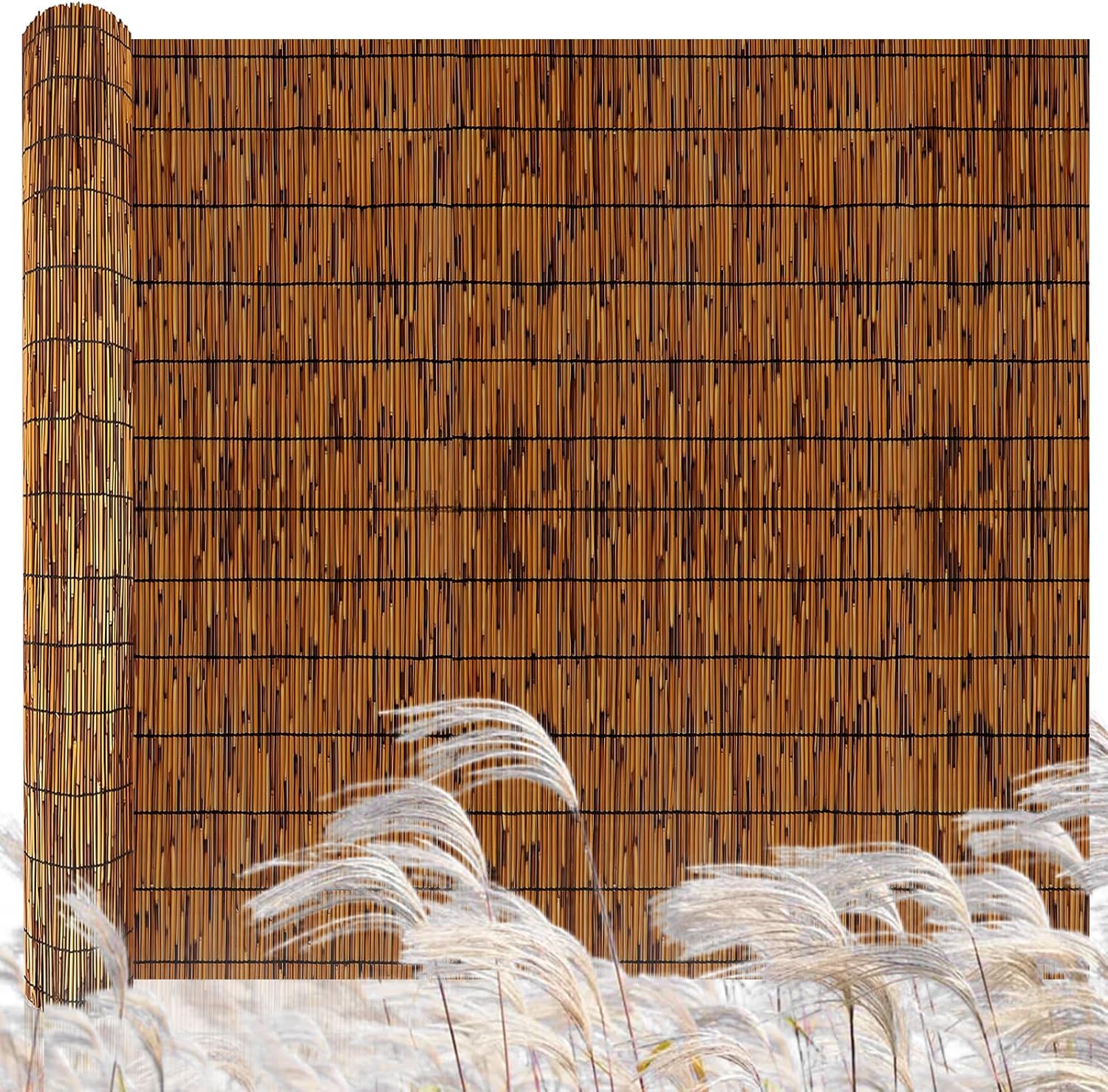 Natural Reed Fencing,4FT X 16.4FT Reed Screen Balcony Reed Fence Bamboo Screen Fencing for Outdoor