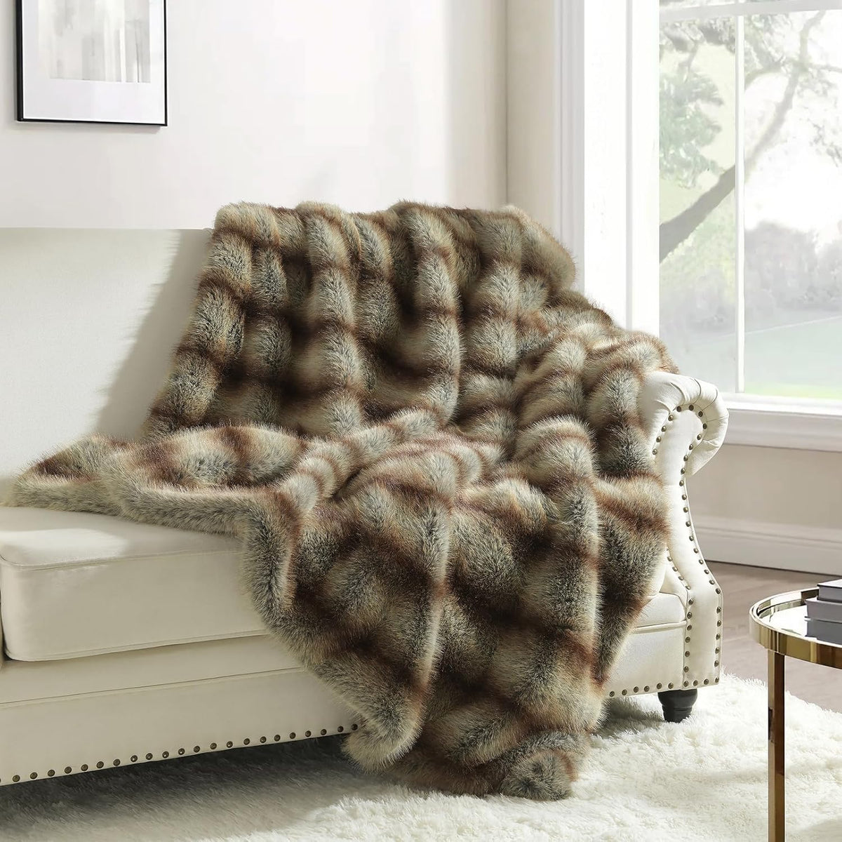 HORIMOTE HOME Luxury Plush Blanket, Soft & Cozy Fur Throw Blanket for Couch, Bed and Sofa, Fluffy