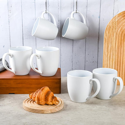 16oz Coffee Mugs Set of 6, Large Ceramic Modern Coffee Mugs With Handle For