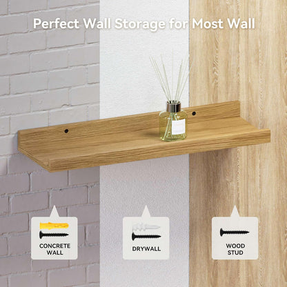 RICHER HOUSE 5 Set Floating Shelves for Wall Decor, Wall Mounted Book Shelf, Nursery Shelves