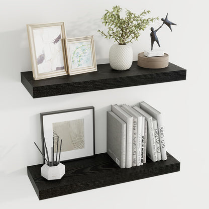 24 inch Floating Shelves Long Floating Shelves for Wall Large Wall Mounted Shelves with Invisible