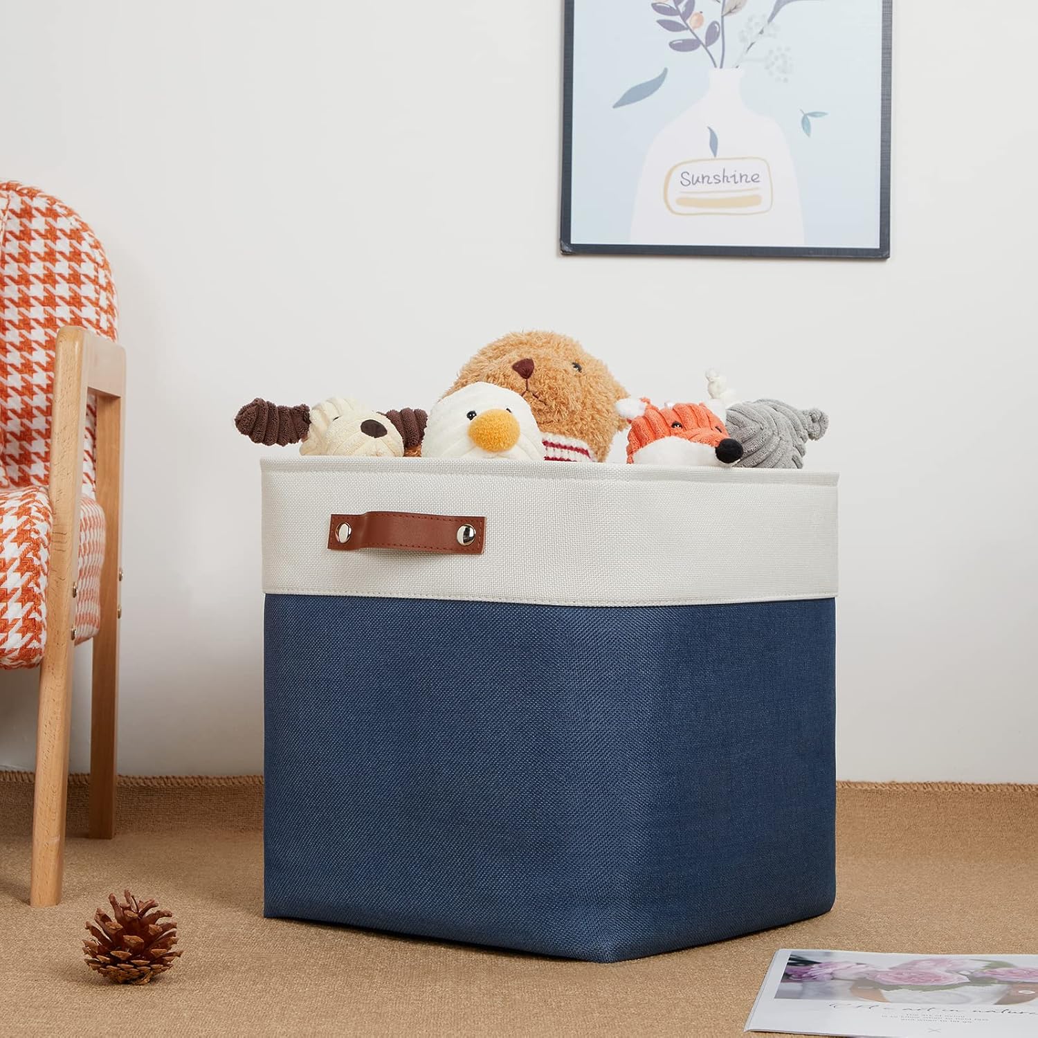 DULLEMELO Storage Baskets for Shelves Closet Storage,Large Home Organization Bins for Gifts