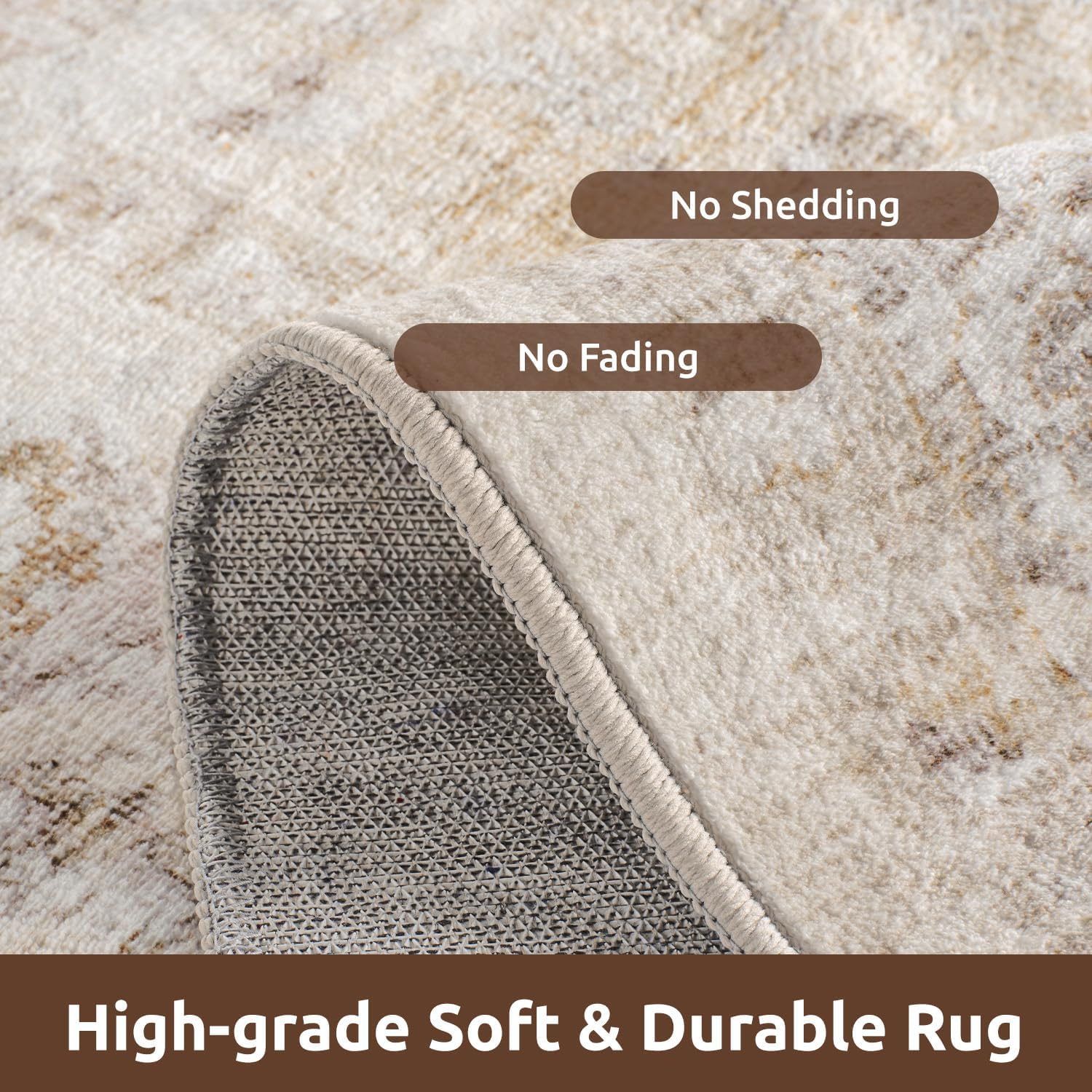AMOAMI-3X5 Area Rug-Soft Washable Vintage Throw Accent Rugs for Living Room, Entryway, Bedroom