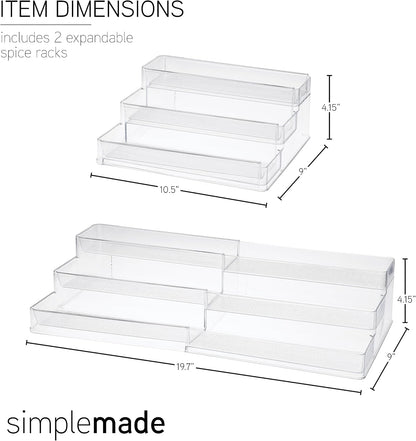 SIMPLEMADE 3-Tier Spice Rack Organizer - Versatile Storage Shelf for Kitchen, Bathroom, Bedroom &