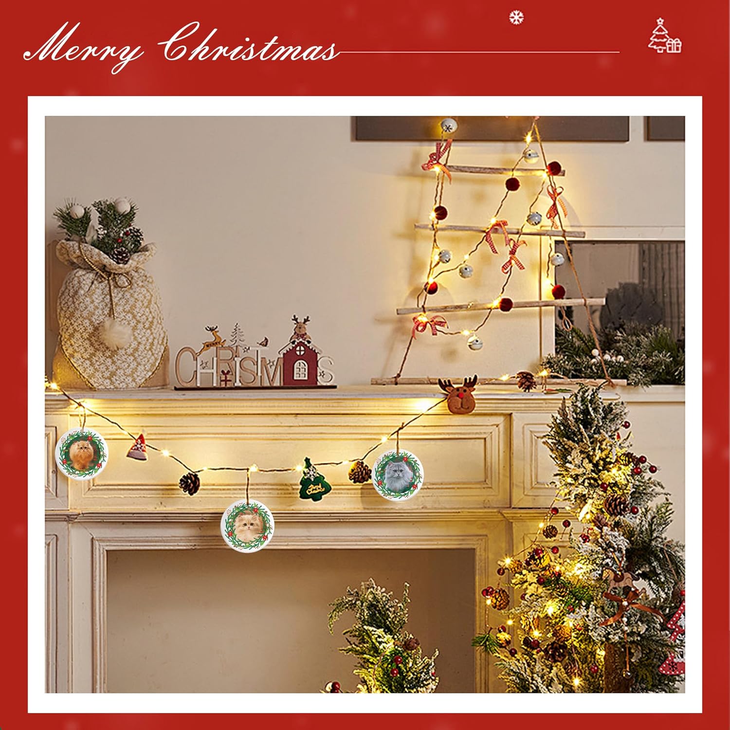 Personalized Christmas Ornaments, Custom Photo & Text 2025 Christmas Tree Ornament, Ideal for Xmas