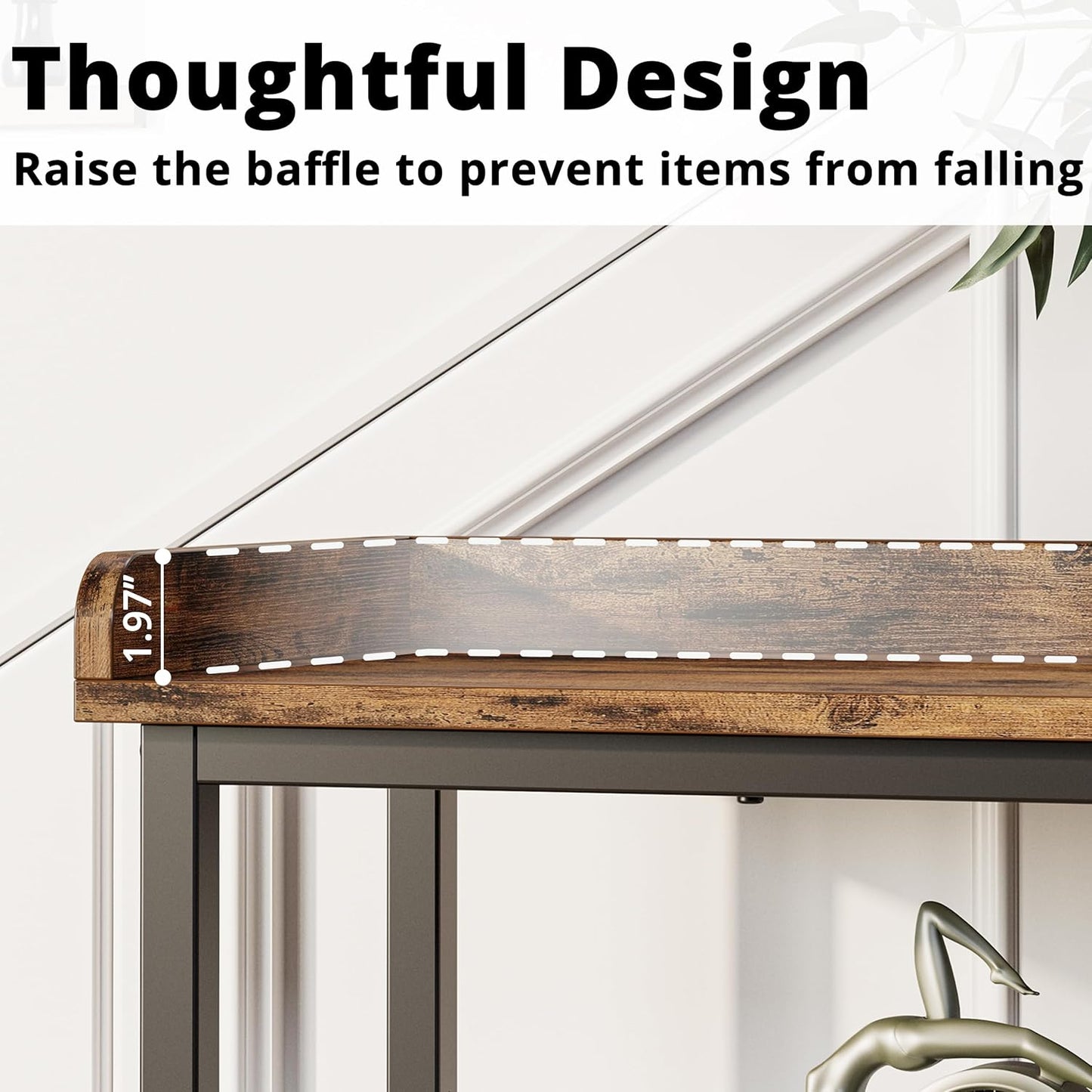 IRONCK Console Table, Sofa Table with Power Outlet, Farmhouse Hallway Table for Entryway, Living