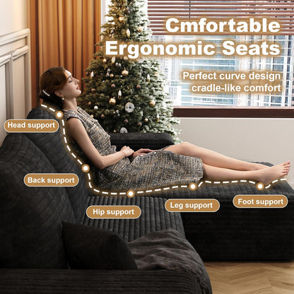 108" Sectional Couches for Living Room Modern Modular Sofa with L-Shape Couchs Upholstered Boneless