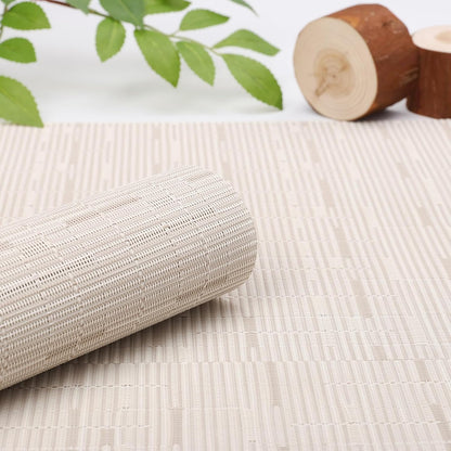 Myir JUN Placemats Set of 8, Vinyl Woven Placemats Place Mats Indoor Set of 8 Washable Table Mats