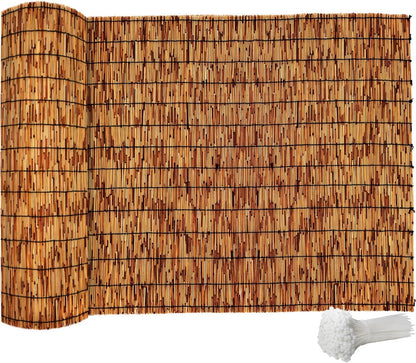 Bamboo Fence,Reed Fencing 4Feet High Bamboo Privacy Screen Outdoor for Patio, Reed Screen for