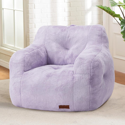 Hobestluk Bean Bag Chair for Adult Small Bean Bag Chairs with Arms Furry Beanbag Chair with Foam