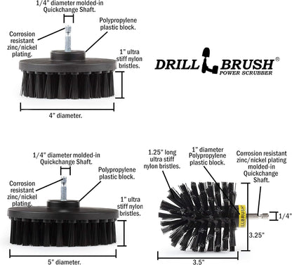 The Ultimate No-Wire Grill Brush Kit - BBQ Accessories - Drill Brush - Rust Remover - Cast Iron