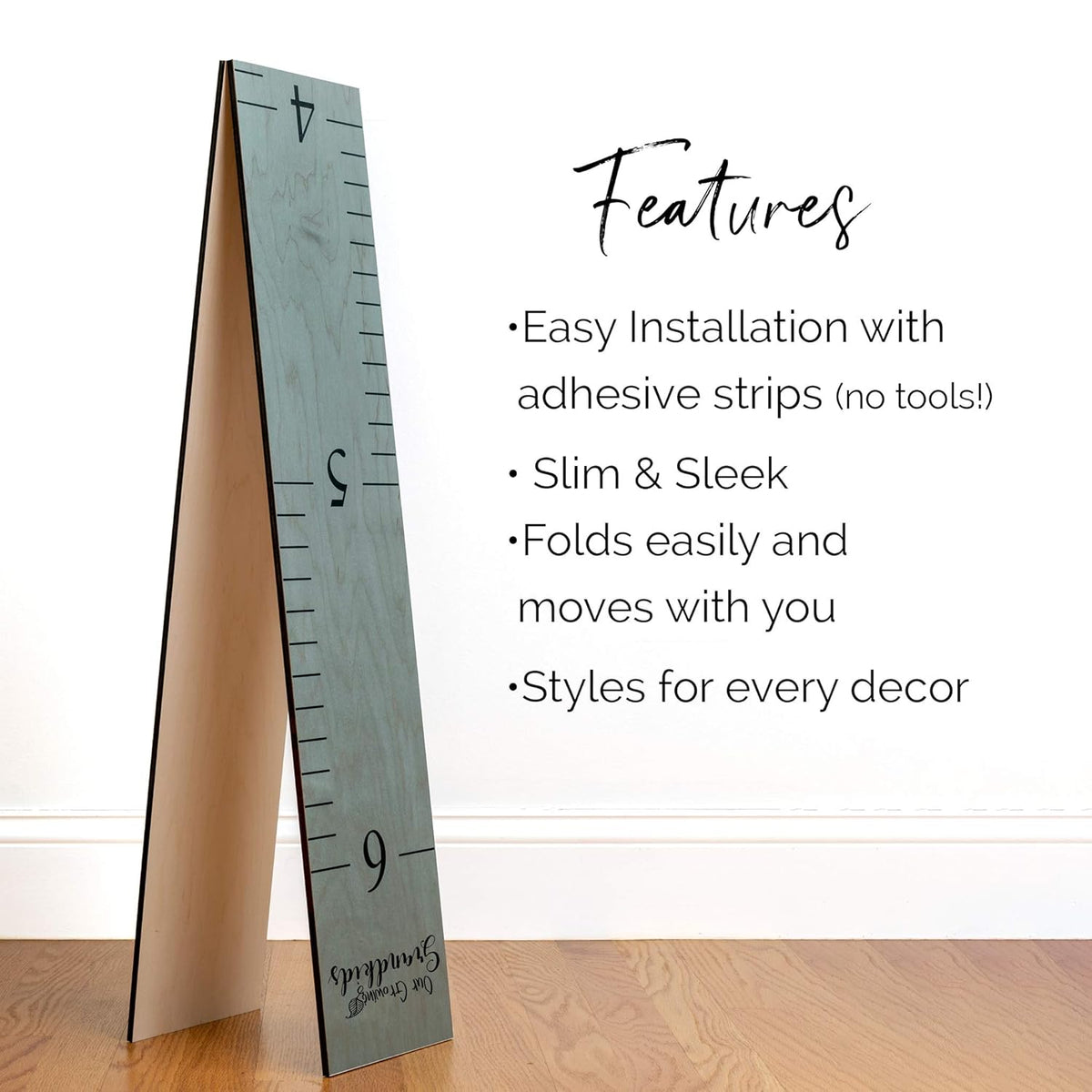 Wooden Growth Chart – Kids Height Chart, Wall Measurement for Kids, Height Chart for Wall, Growth