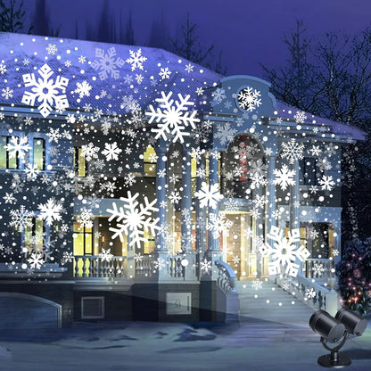 Snowflake Projector Lights, Christmas Decorations Lighting Projector, with Timer Dynamic Led Snow