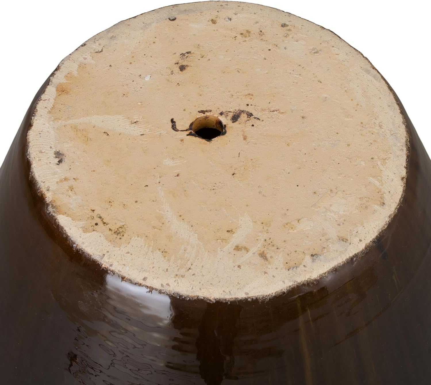 Emissary Home and Garden 18.5in. L x 19in. H Java Stoneware Round Planter with High-fire Treatment