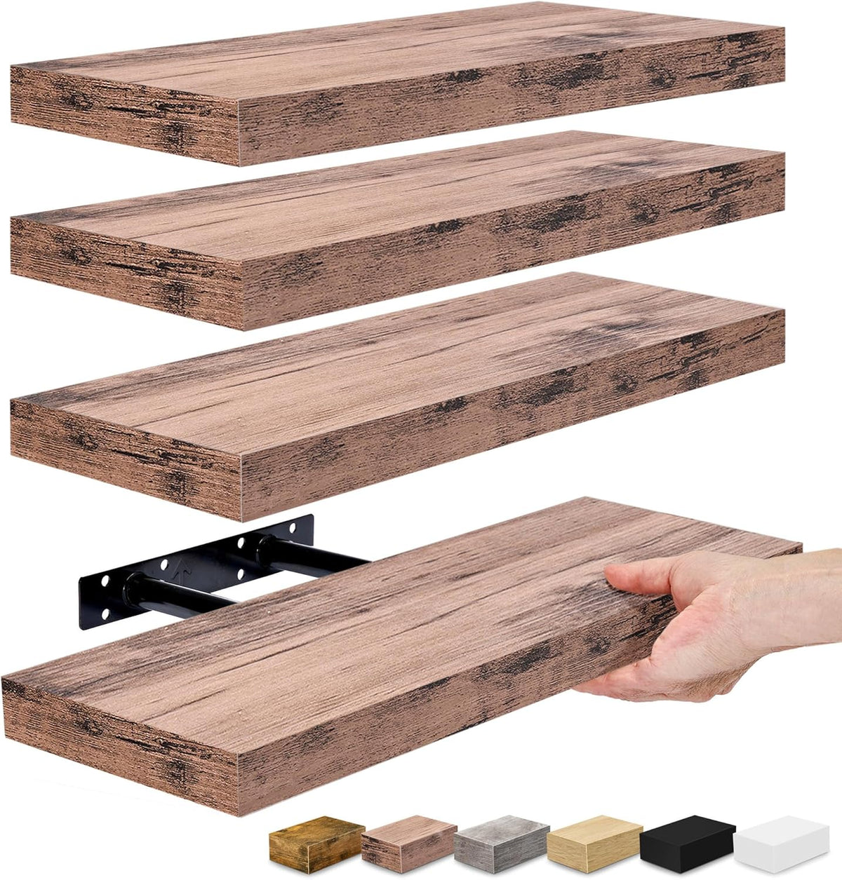 Sorbus Floating Shelves for Wall, Bathroom Shelves Wall Mounted for Kitchen, Bedroom, Living Room