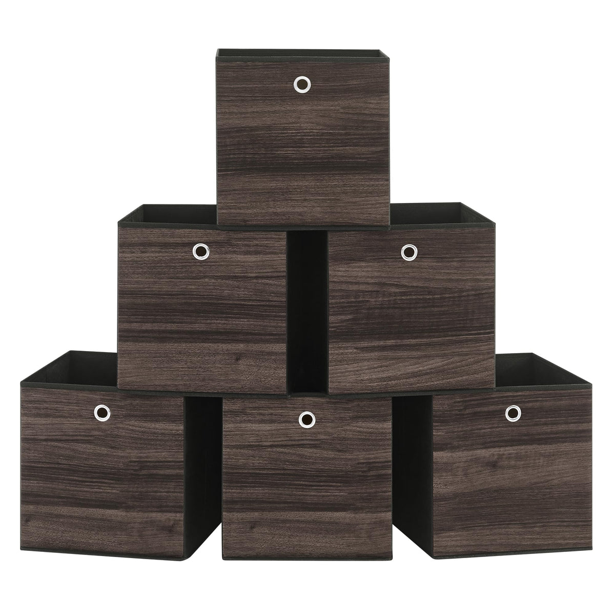 SONGMICS Storage Cubes, Set of 6, 13-Inch Foldable Closet Organizers