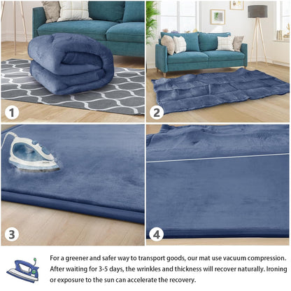 Baby Play Mat for Floor Tummy Time Mat Nursery Rug Muscle Mat Area Rug Playroom Rug Tatami Mat