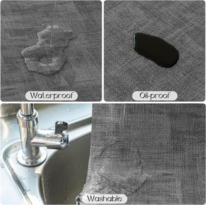Romanstile Reversible Vinyl Placemats Set of 6, Faux Leather 100% Waterproof Oil-Proof Wipeable