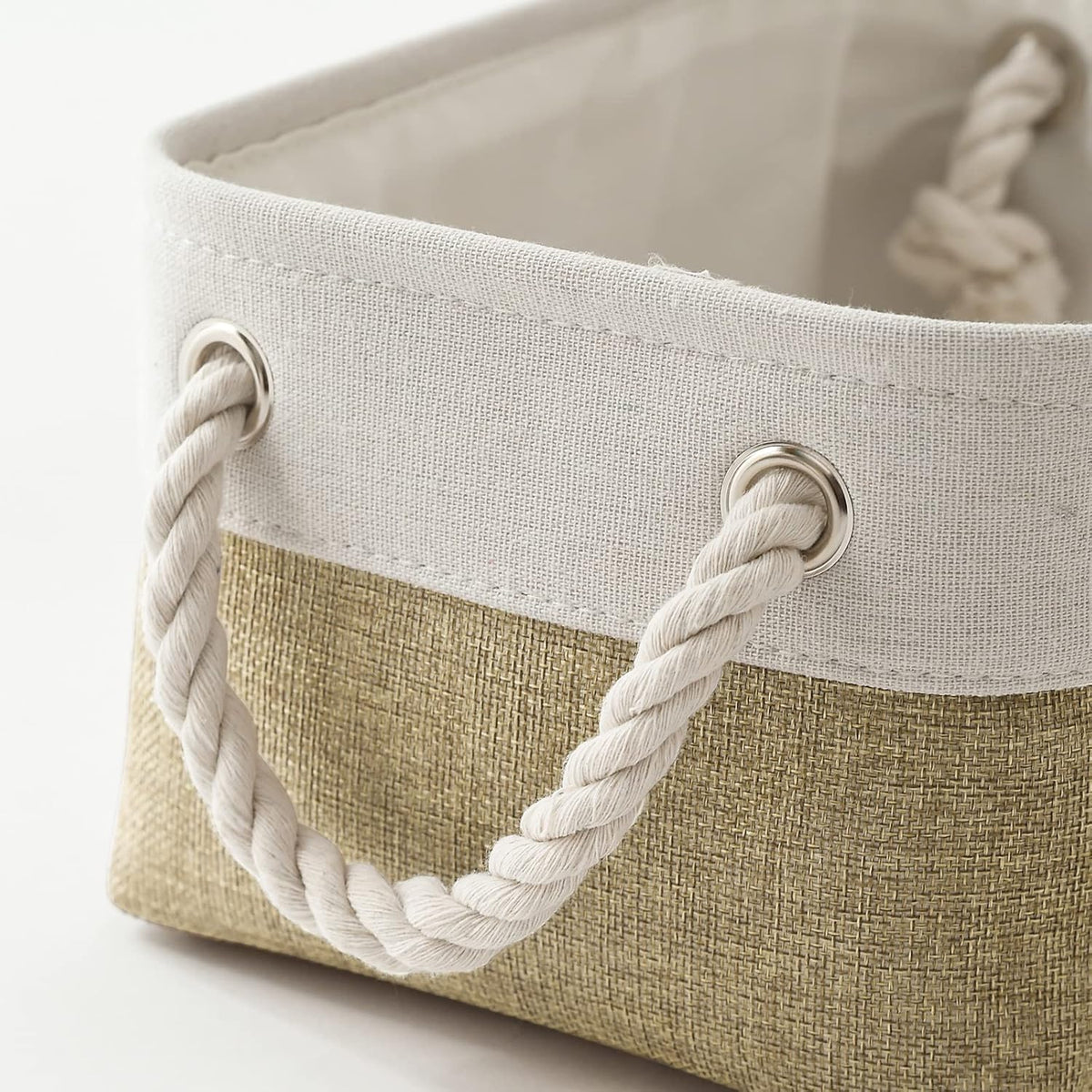 TheWarmHome Storage Basket for Shelves - 12x8x5.2 inch Small 6 Pack Collapsible Storage Bin for
