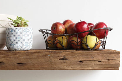 Urban Legacy Reclaimed Barn Beam Deep Shelves | Deep Shelves with Brackets Included, Set of 2 |