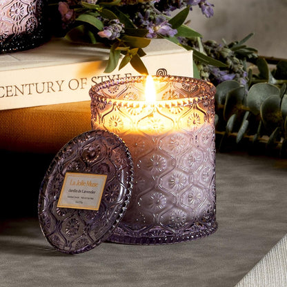 LA JOLIE MUSE Jardin de Lavender Scented Candle - Coconut, Lavender & Sandalwood | 6 oz Natural Soy