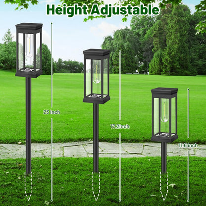 BesLowe 【Upgraded】 Solar Pathway Lights Outdoor, 8-Pack Large LED Solar Light Outdoor Waterproof