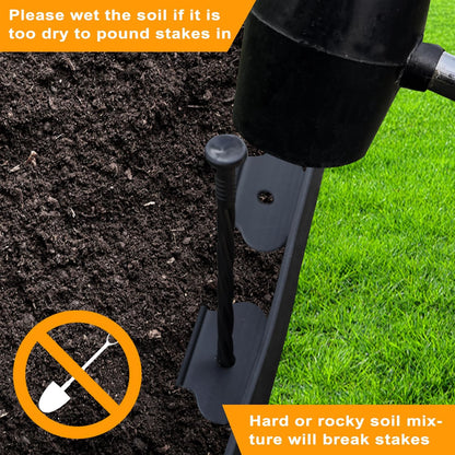 Hugeleaf Landscape Edging 2 Inch Tall 60 Feet Garden Edging Border with 60pcs Stakes, Plastic
