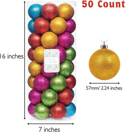 Every Day is Christmas Ornaments, Shatterproof Christmas Tree Ornament Set, Christmas Balls