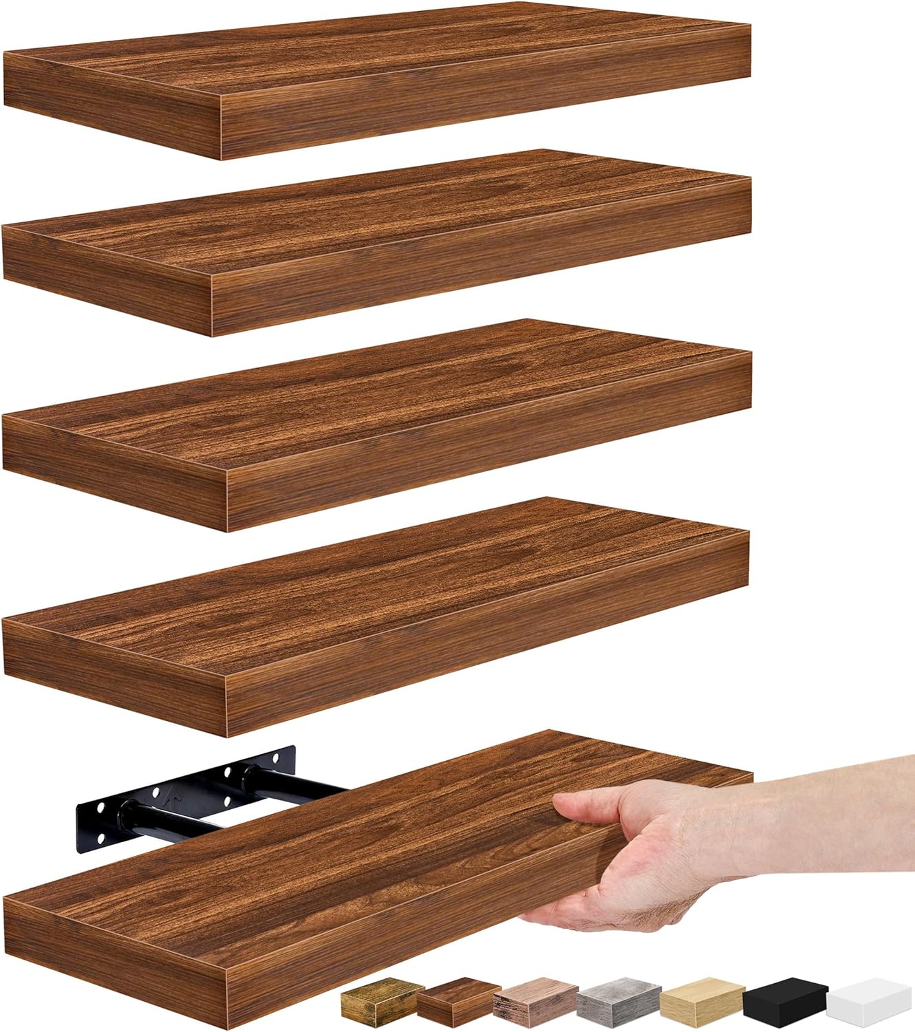 Sorbus Floating Shelves for Wall, Bathroom Shelves Wall Mounted for Kitchen, Bedroom, Living Room