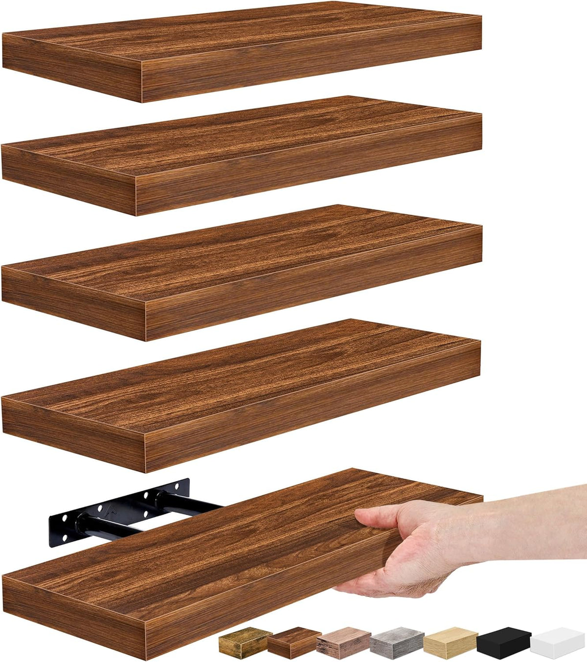 Sorbus Floating Shelves for Wall, Bathroom Shelves Wall Mounted for Kitchen, Bedroom, Living Room