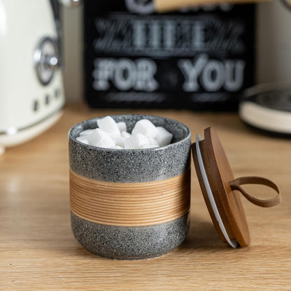 Small Ceramic Jar with Lid, Coffee Container, Coffee Canisters with Airtight Lids Kitchen Food