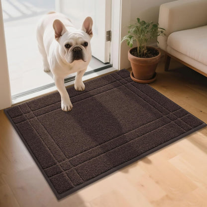 JSEI Entryway Rugs Doormat 24"x36", Non-Slip Dirt Trapper Door Mats Indoor, Washable Absorbent and