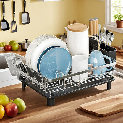 MOUKABAL Dish Drying Rack - Stainless Steel Dish Rack, Dish Racks for Kitchen Counter, Drying Rack
