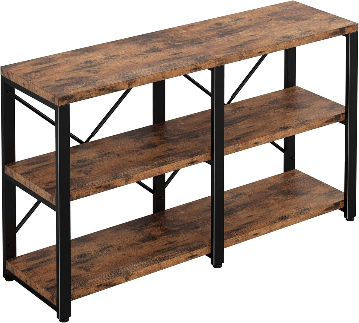 IRONCK Rustic Entryway Console Table, Long Hallway Table 47 in 3-Tier, TV Stand Entertainment