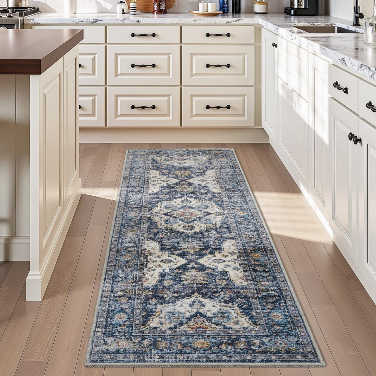AMOAMI-2X3 Small Rug-Washable Rugs Entryway Mat Indoor-Soft Vintage Non Slip Rugs for Kitchen