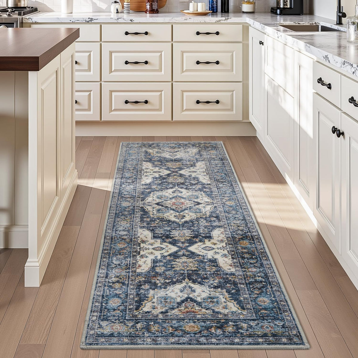 AMOAMI-2X3 Small Rug-Washable Rugs Entryway Mat Indoor-Soft Vintage Non Slip Rugs for Kitchen