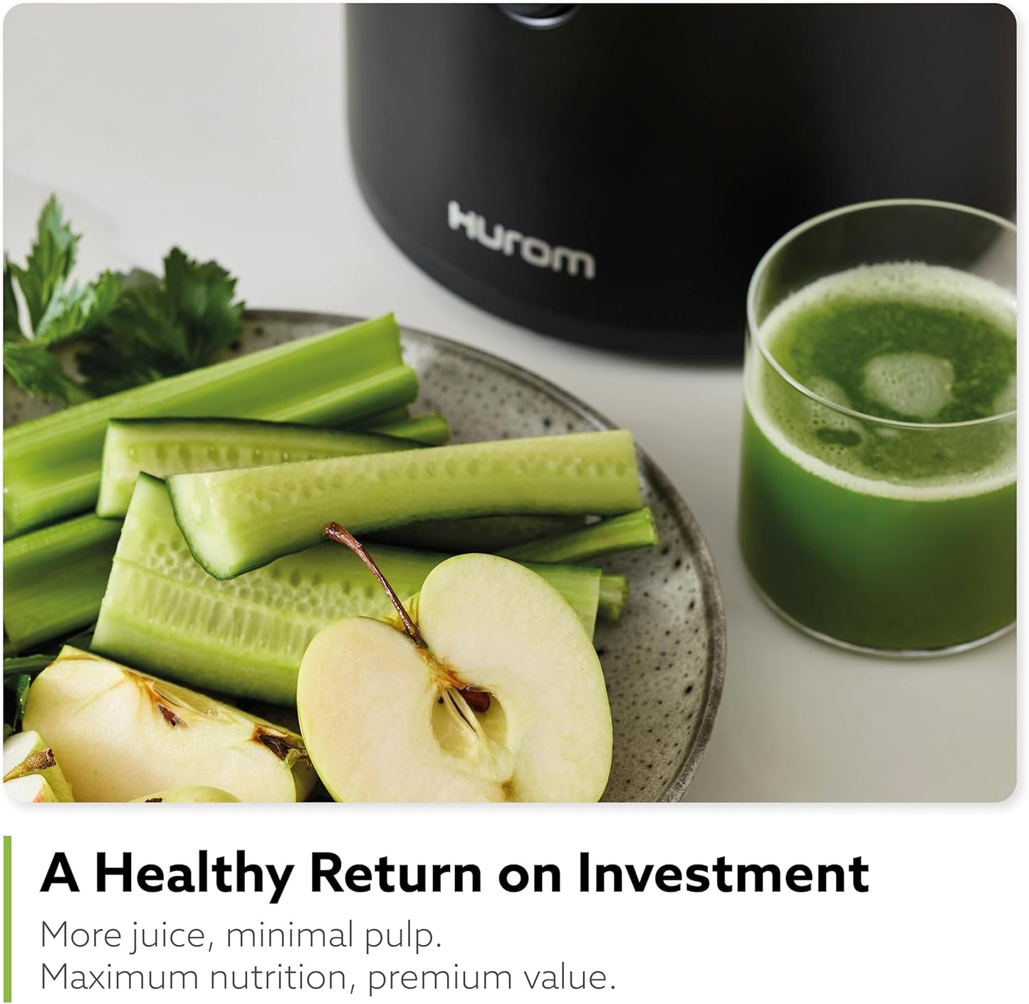 Hurom H320 Cold Press Juicer Machine, Easy to Clean Masticating Slow Juicer, Coarse Strainers
