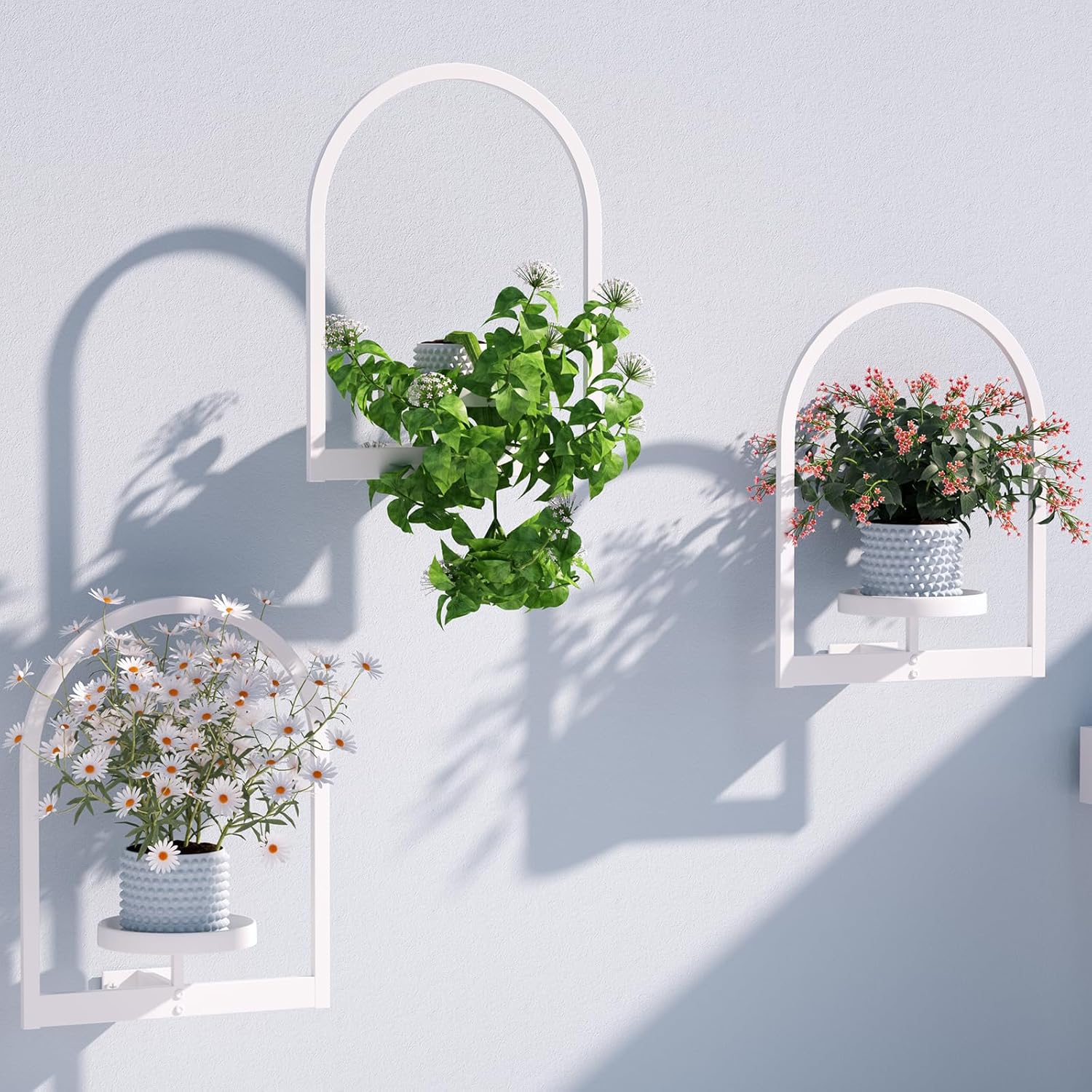 Wall Plant Holder, Wall Planter for Indoor Plants, Window Plant shelves for Multiple Plants Indoor