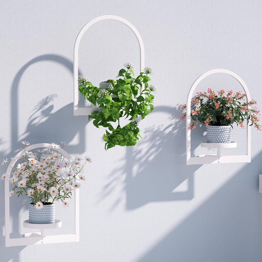 Wall Plant Holder, Wall Planter for Indoor Plants, Window Plant shelves for Multiple Plants Indoor