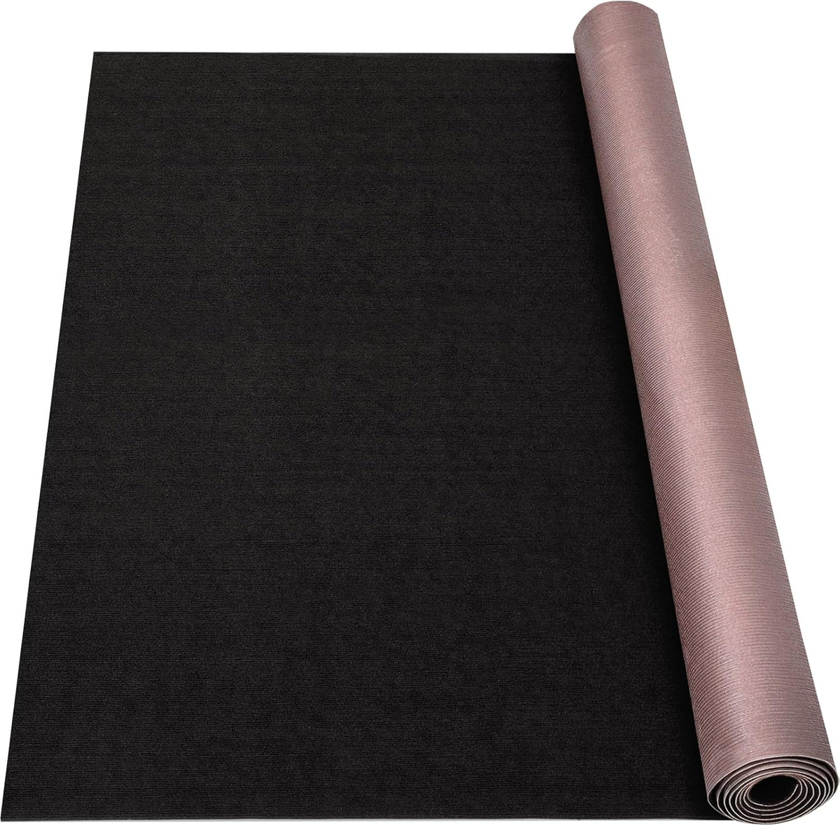 Marine Carpet,6 FT x 23 FT Black Indoor Outdoor Carpet 0.2" Thick Boat Carpet with Water-Proof TPE